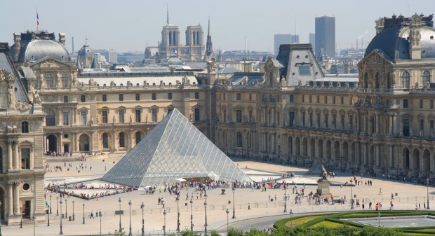 The Louvre in Paris France. The home of the Mona Lisa and the Venus De-Milo.